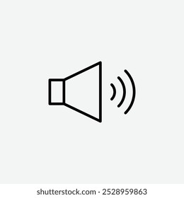 Speaker icon isolated on the white background.