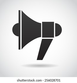 Speaker icon isolated on white background. Vector illustration.