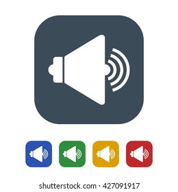 Speaker icon isolated on white background. vector illustration icon
