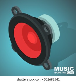 Speaker Icon. Isometric