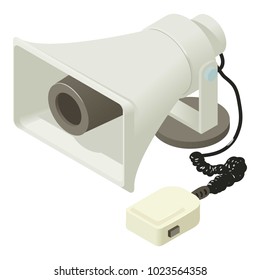 Speaker icon. Isometric illustration of speaker vector icon for web