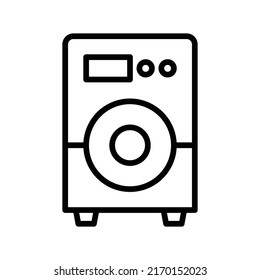 Speaker Icon. Line Art Style Design Isolated On White Background