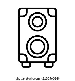 Speaker Icon. Line Art Style Design Isolated On White Background