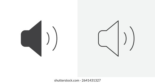 Speaker icon Line graphics illustration