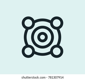 Speaker icon line isolated on clean background. Megaphone concept drawing icon line in modern style. Vector illustration for your web site mobile logo app UI design.