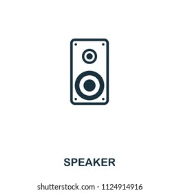 Speaker icon. Line style icon design. UI. Illustration of speaker icon. Pictogram isolated on white. Ready to use in web design, apps, software, print