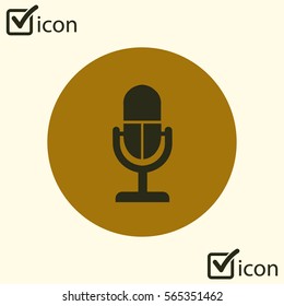 Speaker icon. Live music sign. Flat design style. 