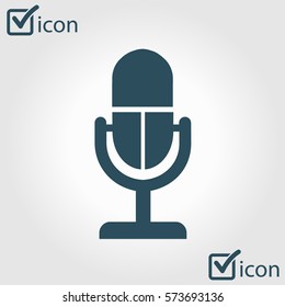 Speaker icon. Live music sign. Flat design style. 