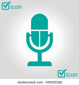Speaker icon. Live music sign. Flat design style. 