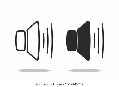 Speaker icon logo audio white background