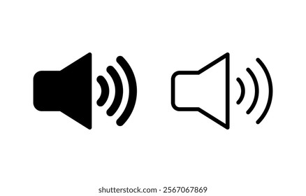 Speaker icon logo design. volume sign and symbol. loudspeaker icon. sound symbol