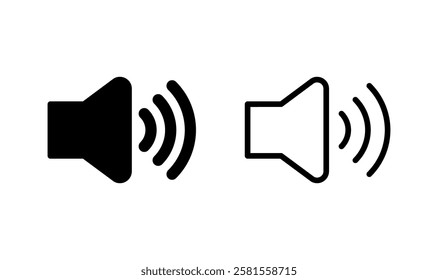 Speaker icon logo design. volume sign and symbol. loudspeaker icon. sound symbol