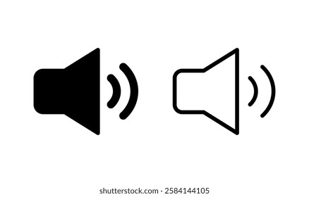 Speaker icon logo design. volume sign and symbol. loudspeaker icon. sound symbol