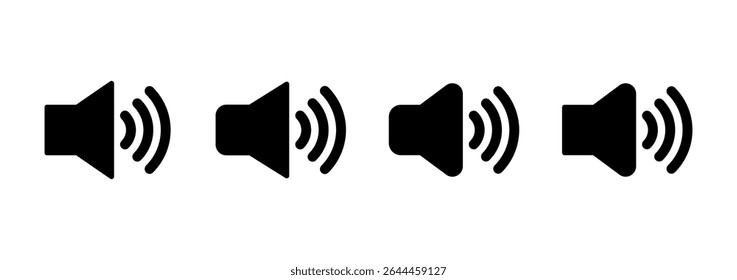 Ícone do alto-falante logotipo design. sinal de volume e símbolo. ícone do alto-falante. símbolo de som