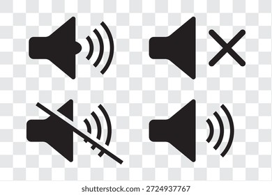 Diseño del logotipo del icono del altavoz. signo y símbolo de volumen. icono del altavoz. símbolo de sonido