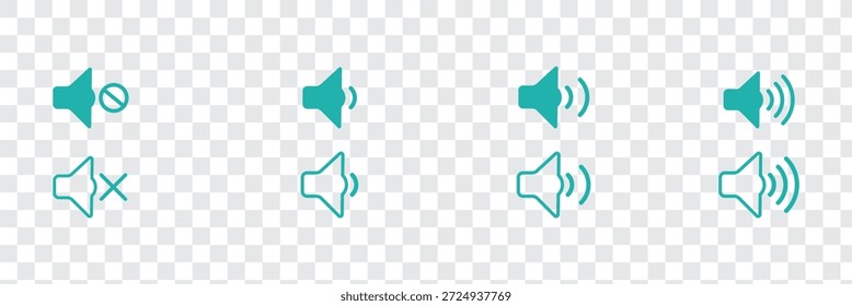 Diseño del logotipo del icono del altavoz. signo y símbolo de volumen. icono del altavoz. símbolo de sonido