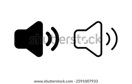 Speaker icon logo design. volume sign and symbol. loudspeaker icon. sound symbol