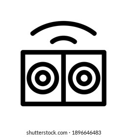 icono de altavoz o logotipo símbolo de signo aislado ilustración vectorial - iconos vectoriales de estilo negro de alta calidad
