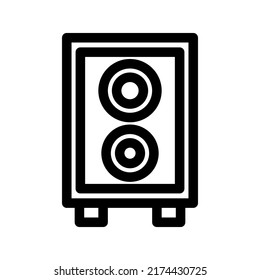 icono de altavoz o logotipo símbolo de signo aislado ilustración vectorial - iconos vectoriales de estilo negro de alta calidad

