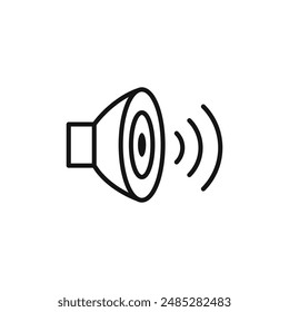Contorno de Vector con logotipo de icono de altavoz