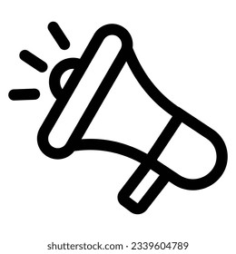 speaker icon logo vector illustration black white color line style