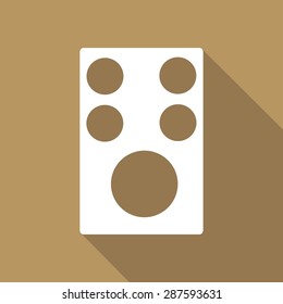 Speaker icon with a long shadow