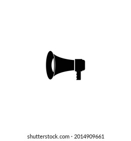 Speaker icon. Loudspeaker sign. Loud announce. Shout in megaphone. Bullhorn alert. Noise speaker. Speak news announcement. Loud sound horn. Notify icon isolated on white background. Voice. Vector