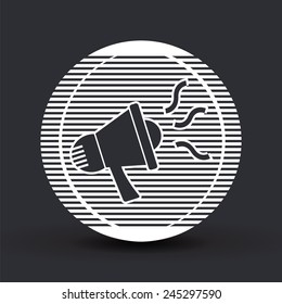 Speaker icon. Megaphone, loudspeaker symbol. Flat design style. Made in vector illustration