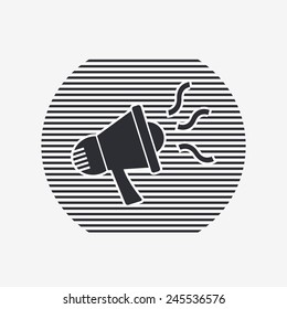 Speaker icon. Megaphone, loudspeaker symbol. Flat design style. Made in vector illustration