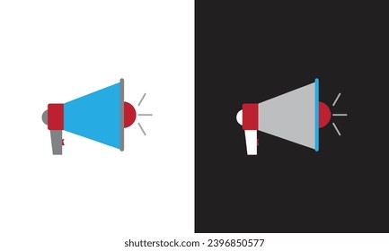 Speaker icon. Megaphone loudspeaker with voice recording or siren. Attribute for organizers and leading mass events.