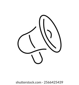 Speaker icon. Megaphone loudspeaker with voice recording or siren. Attribute for organizers and leading mass events.