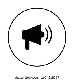 icono de altavoz. Conjunto de iconos de megáfono. Símbolo de megáfono eléctrico con sonido. Altavoz megáfono. Concepto publicitario. Eps 10