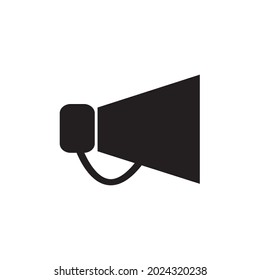 Speaker icon, megaphone sign on editable songs and videos. Flat style modern design illustration Isolated on Blank Background. Can be edited and changed color.