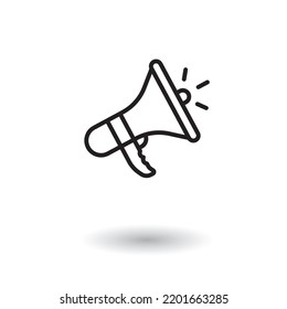 Speaker icon. Megaphone symbol. Vector illustration.
