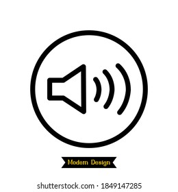 speaker icon with modern design. vector illustration