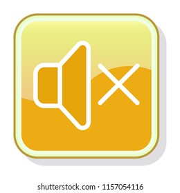 Speaker Icon. No sound, mute volume concept. Editable stroke flat icons. Simple thin line art logo. Web app button. Vector illustration. 