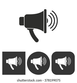 Speaker  icon  on  black and white background. Vector illustration.