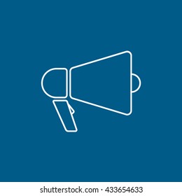 Speaker Icon On Blue Background