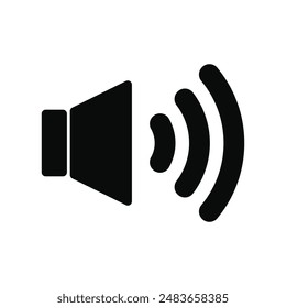 speaker icon on button isolated on white background