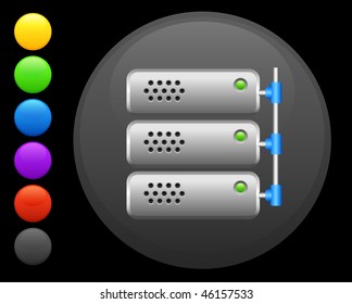 speaker icon on round internet button original vector illustration 6 color versions included