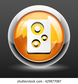 Speaker Icon on Round yellow Button