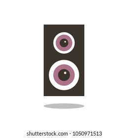 Speaker icon on white background Flat vector illustration EPS