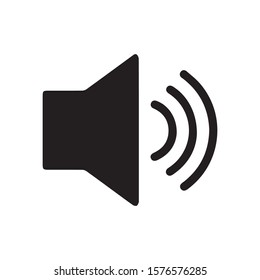 Speaker icon on white background