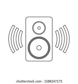 Speaker icon on white background. Vector illustration.