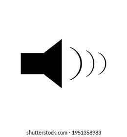 speaker icon on a white background