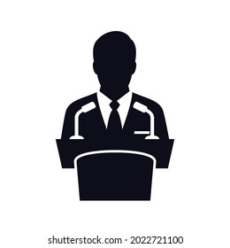Speaker icon on white background