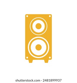 Speaker icon on white background. Vector illustration in trendy flat style