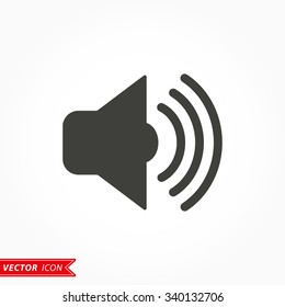 Speaker  icon  on white background. Vector illustration.