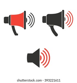 Speaker  icon  on white background. Vector illustration.