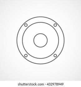 Speaker Icon On White Background